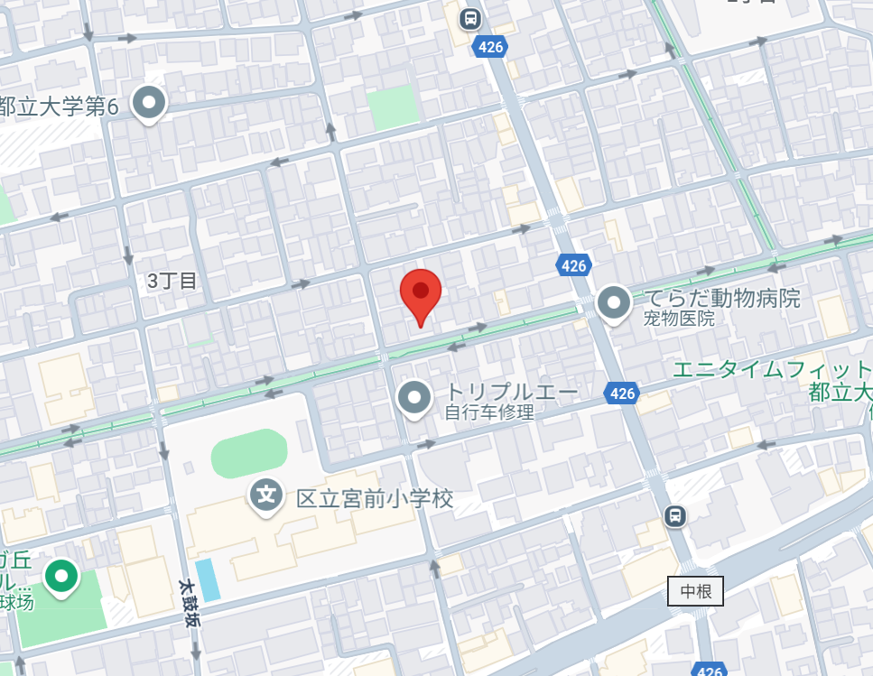 東京都目黒区八雲３丁目８番１０号の地図